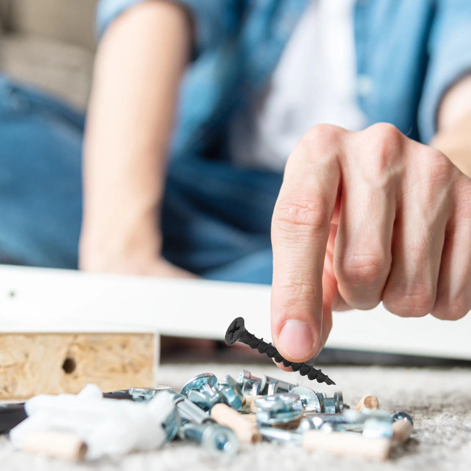 

100Pcs Self-Tapping Screws Dry Wall Home Professional Use Durable Steel Dry Wall Screws Self-Tapping Screw