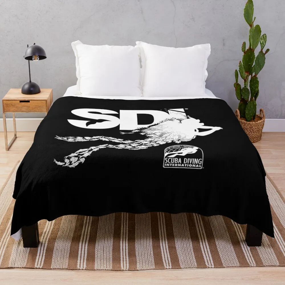 

Scuba Diving International (SDI)- Scuba Fish Diver Throw Blanket Bed covers Extra Large Throw Warm anime Blankets