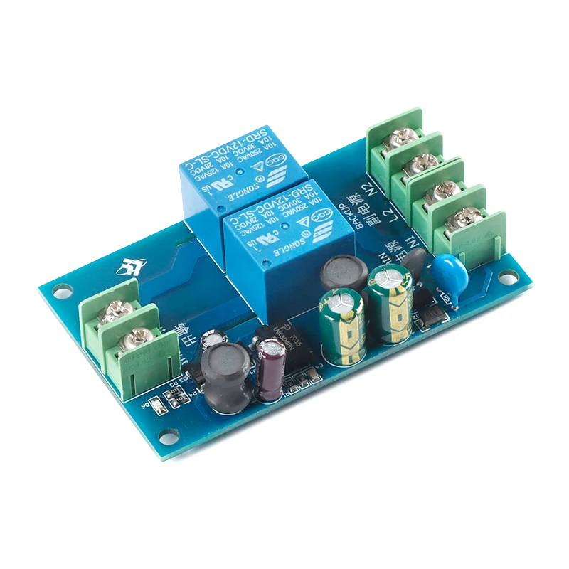 220V Two Channel Way Power Automatic Switcher 10A 2 Power Supply 2 In 1 Out Power Failure Conversion Switch Board Module