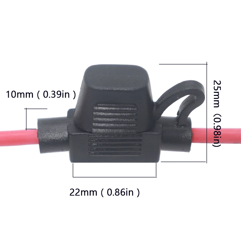 【1Set】32V Mini Auto Waterproof Fuse Holder 18/16/14/12AWG And Car Blade Fuse 1A 2A 3A 4A 5A 7.5A 10A 15A 20A 25A 30A 35A 40A