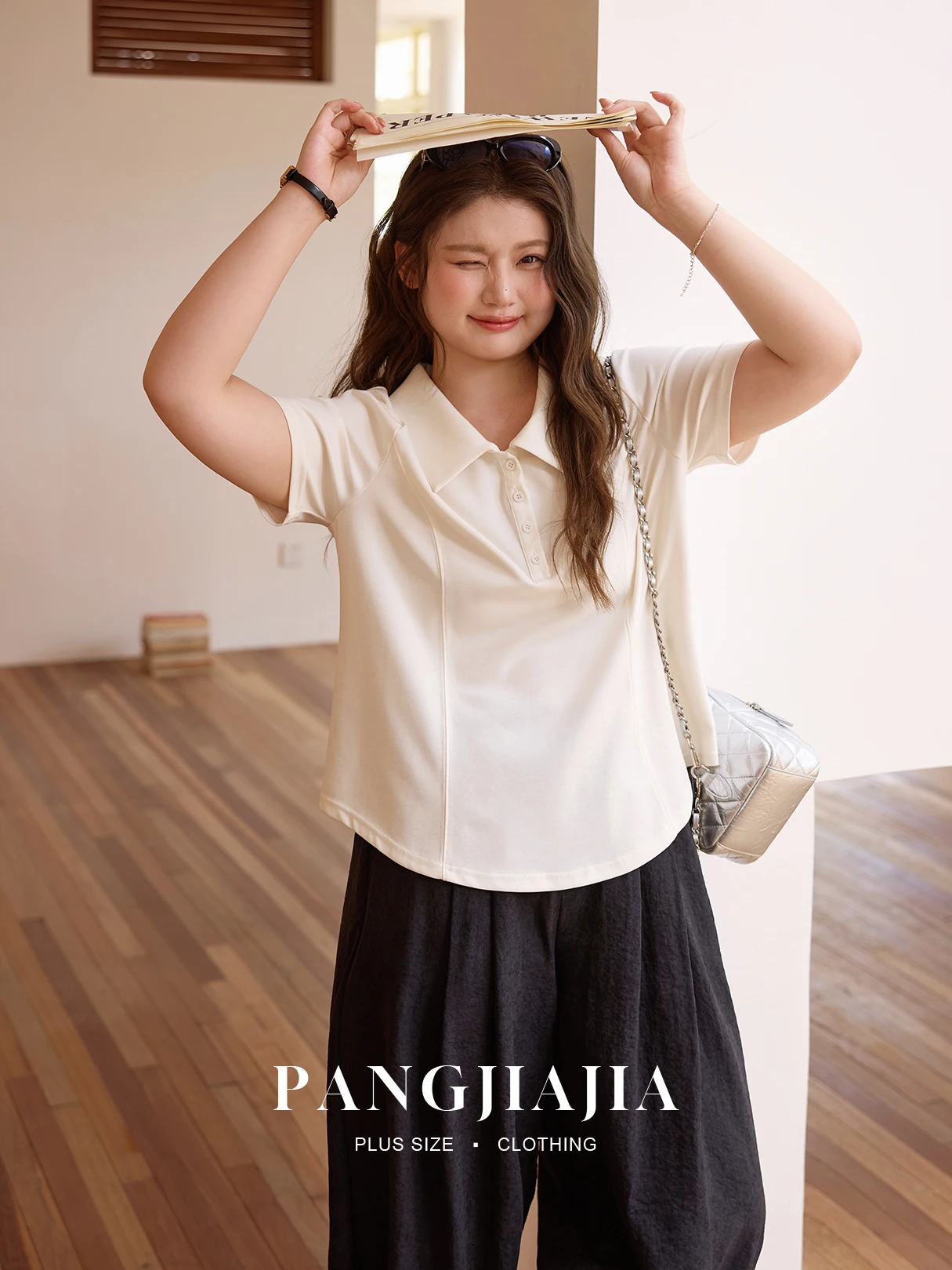

plus Size Women's Classic Short Sleeve T-Shirt Casual Loose Slimming Top Breathable Polyester Cotton Blend Summer Wear