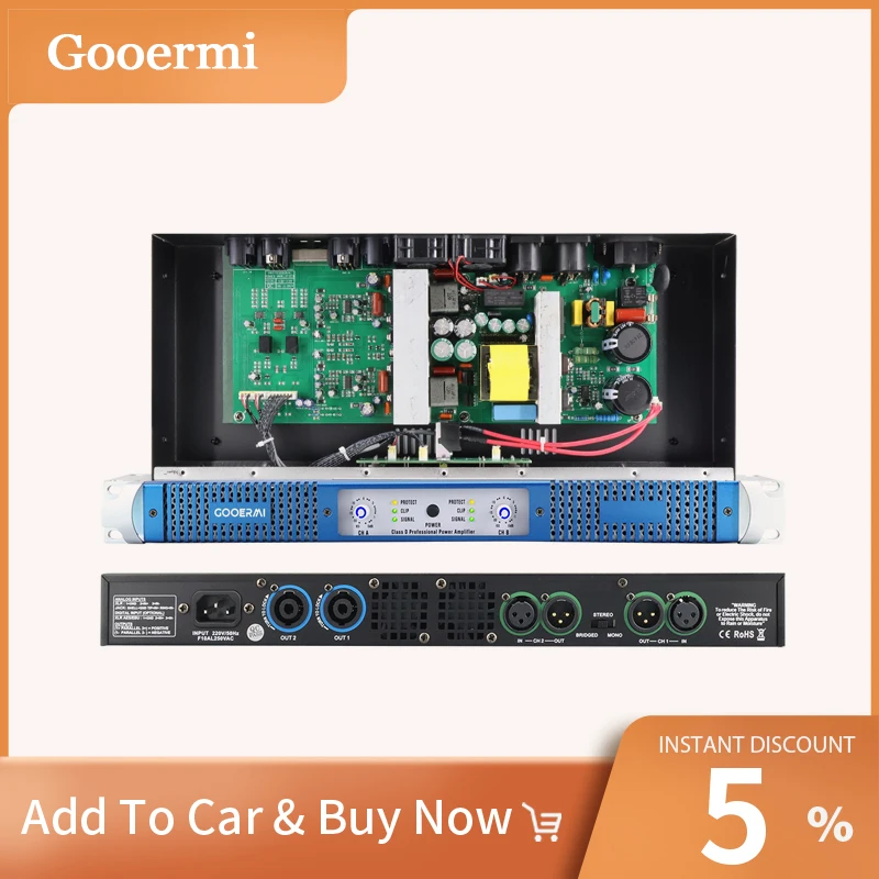 Gooermi-Amplificateur de puissance audio numérique professionnel, 2 canaux pour DJ Line Array, haut-parleur, son stéréo