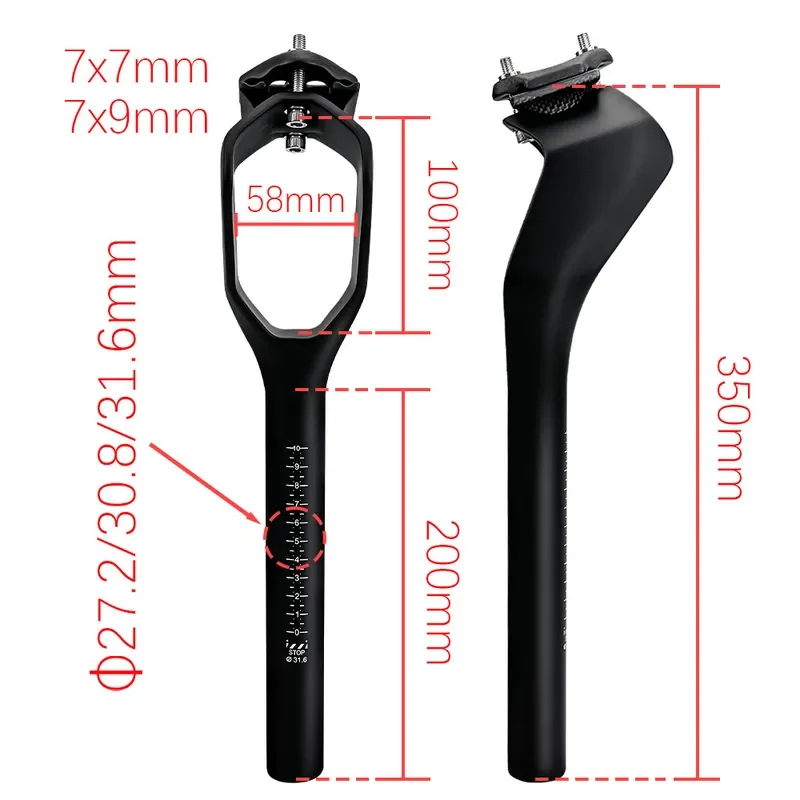 Full Carbon Fiber Field Bike Deadspeed Mountain Bike Road Bike Bicycle Seat Pole Seat Tube