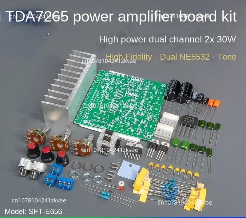 Audiophile TDA7265 Power Amplifier Board Kit with Tone NE5532 Dual-channel High-fidelity Stereo Parts