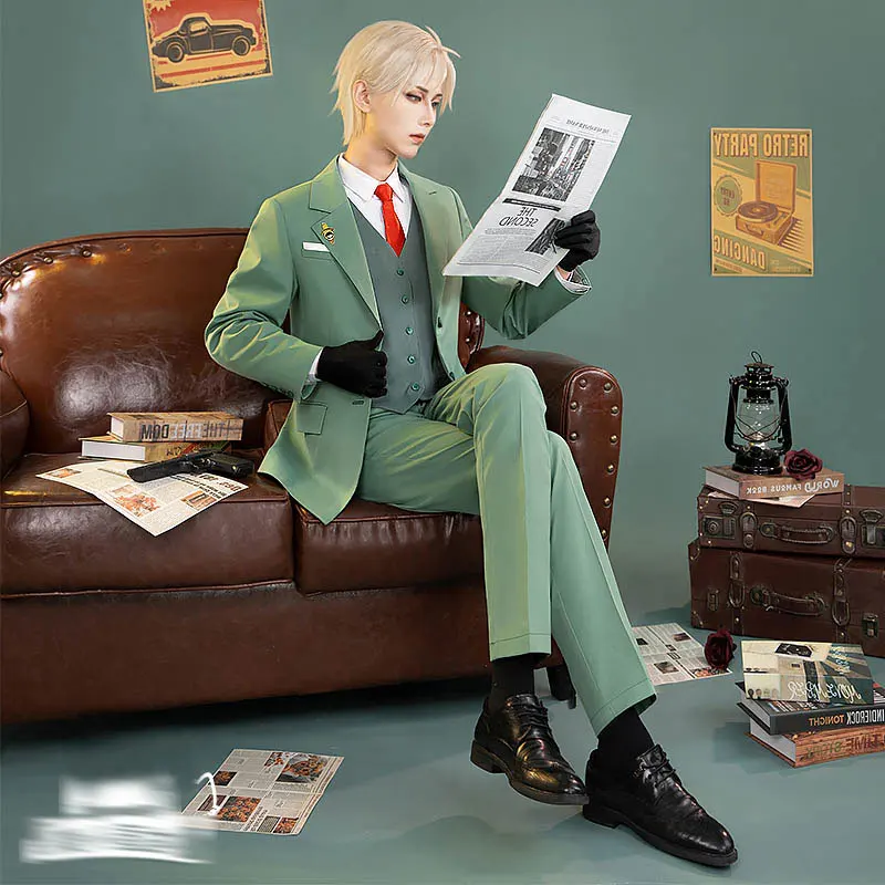 

SPY×FAMILY New Cosplay Cos Loid Forger Costume Suit Green Anime Twilight cool male Full set Cosplay H