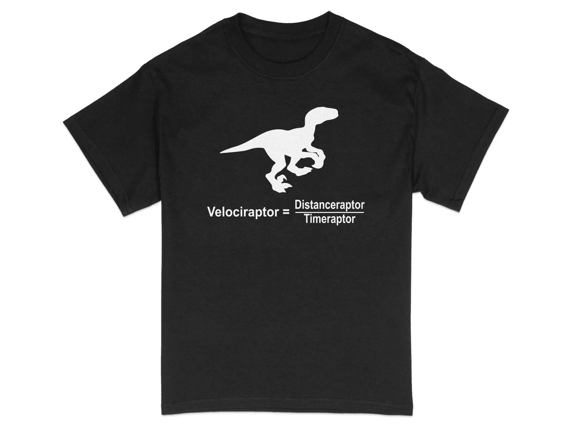 Funny Velociraptor Math Equation T Shirt Dinosaur Lover Geeky Science Adult Clothing for Paleontology Fans