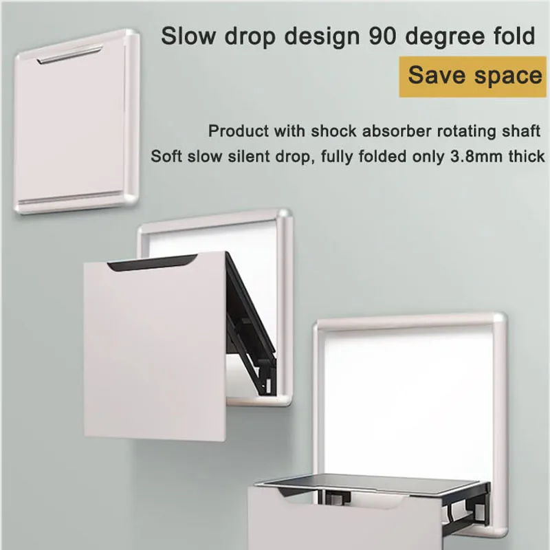 

Ultra-Thin Folding Stool Wall Mounted Shoe Changer Chair Hidden Type Furniture For Doorstep / Bathroom Storage And Change Shoes