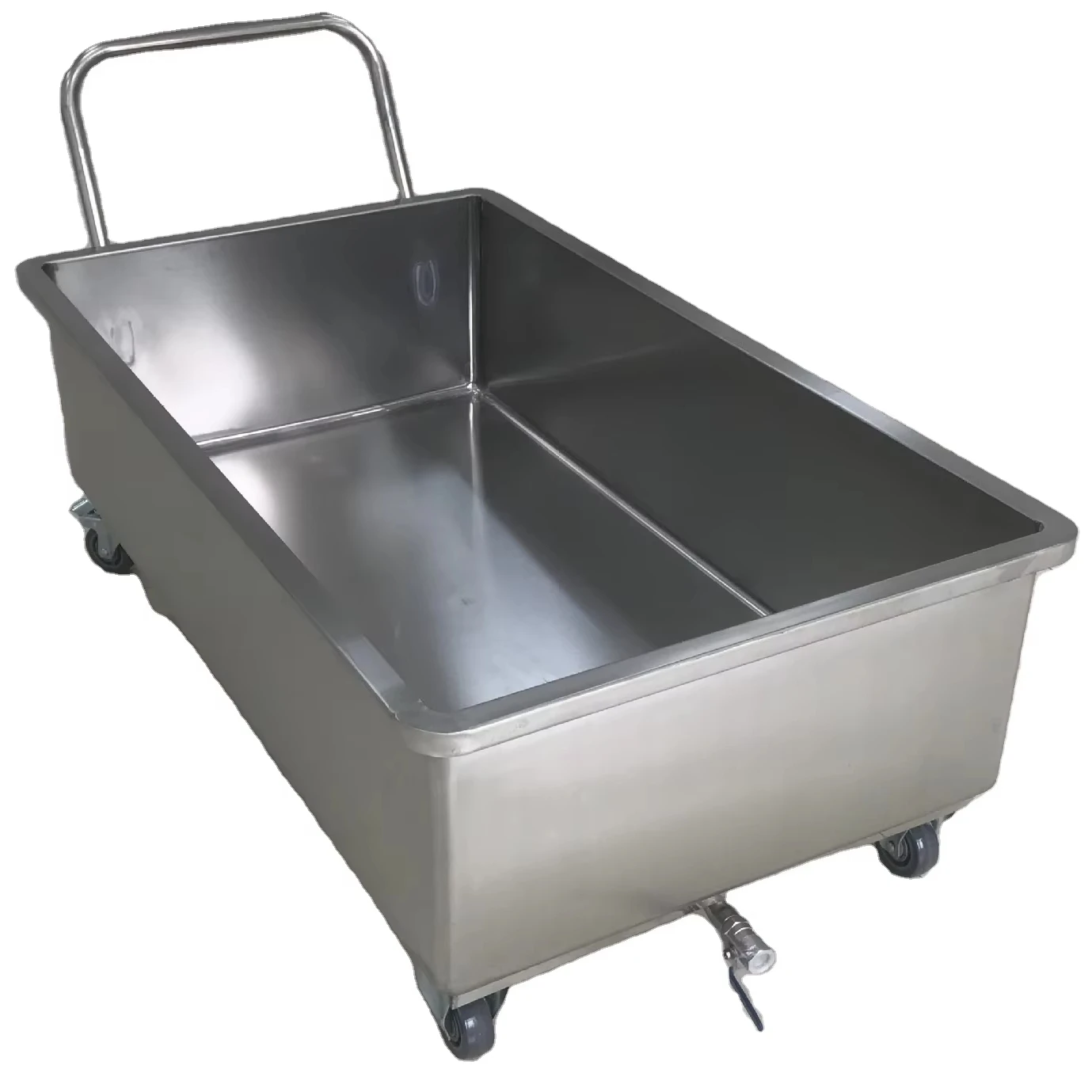 

200L Meat Trolley 304 Stainless Steel Chicken Container Food Transport Cart HJ-LC200