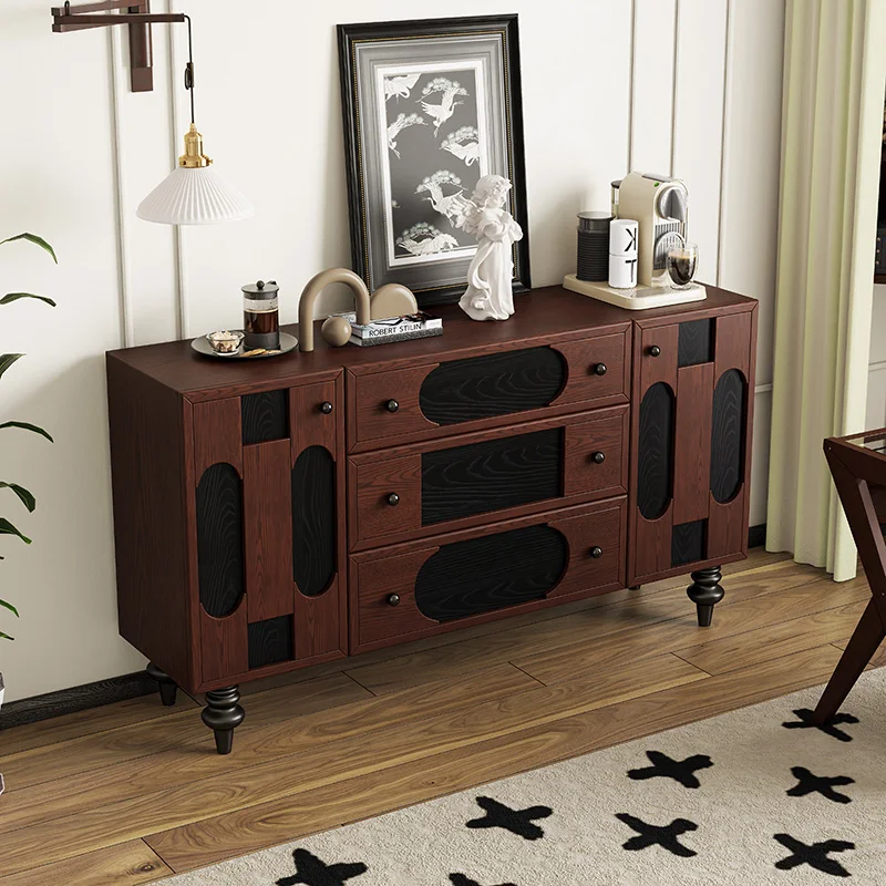 

!@Antique Solid Wood Sideboard Traditional Design Home Entrance Shoe Storage Cabinet for Bedroom Living Room Dining Home Furnitu