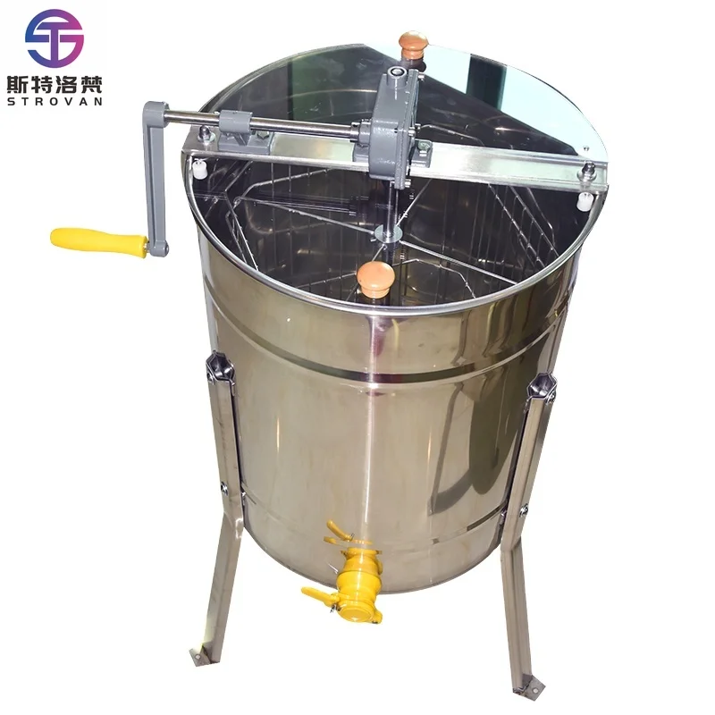 3-4  Frame Manual Self Reversal Honey Extractor (Gear Box with Brake Function, Steering  Handle)