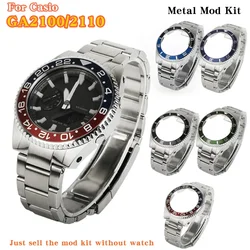 Metal GA2100 Rotating Bezel Watch Band Mod Kit  GA-B2100 Stainless Steel Case Strap for GA-2100/2110 Replacement Parts Wholesale