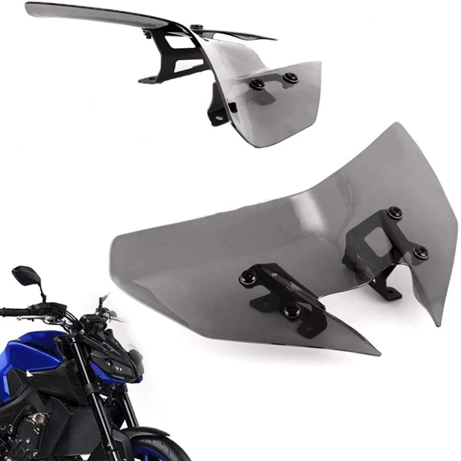 Déflecteurs de vent de couverture de pare-brise de moto pour YAMAHA MT-09/SP FZ-09 2017-2020