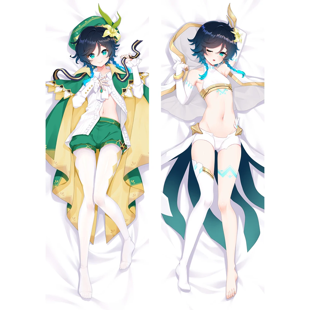 Game Genshin Impact Venti XIAO QIQI body pillow Cosplay Dakimakura PillowCase Hugging PillowCase