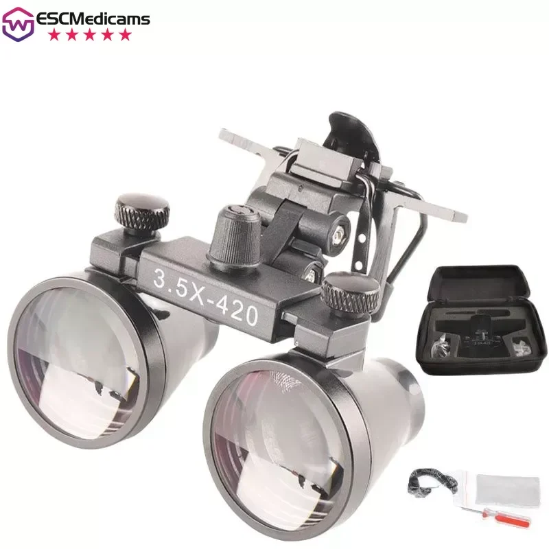 Binocular Magnifier with Clip Dental Loupes 2.5X 3.5X Dentist Tools Magnifying Glass Dental Dentisry Products Loupe Magnifier