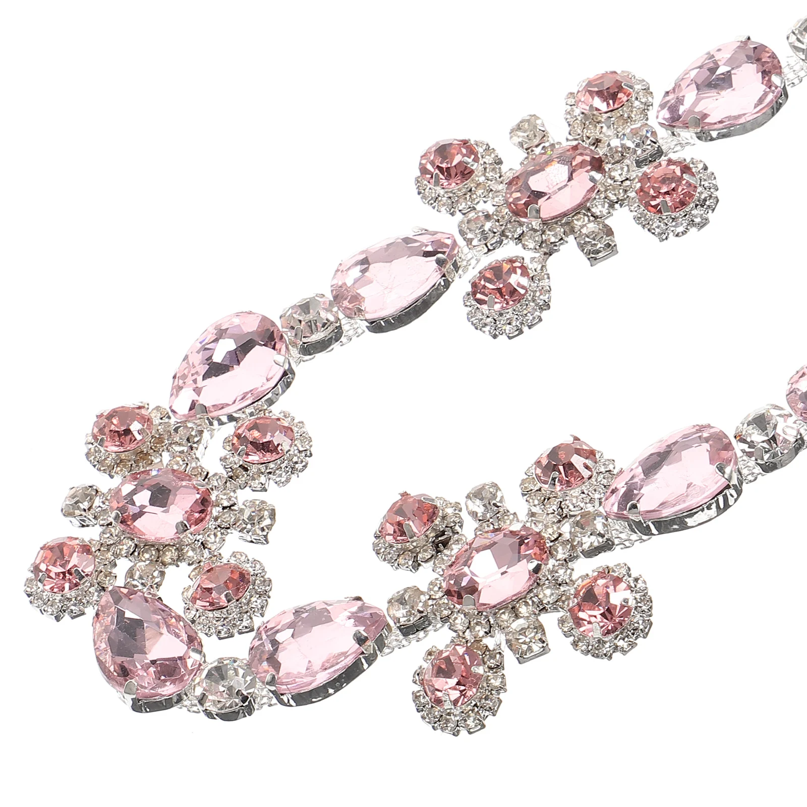 

Water Drill Flower Chain Embellishment Diy Craft Patch For Dress Shoes Hat Bag Bridal Sash Belt Rhinestone Applique