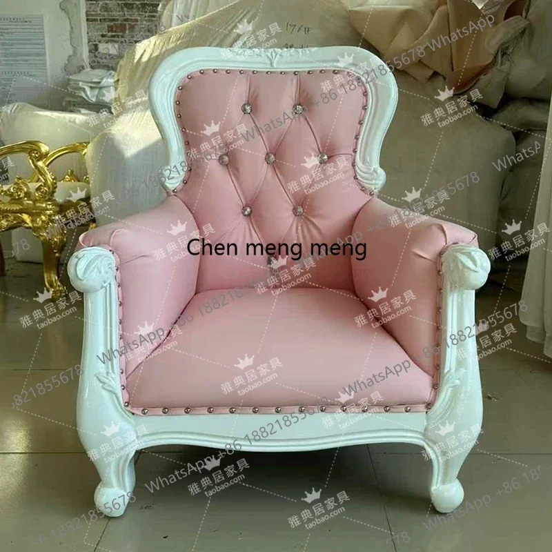 

E153 European sofa chair neoclassical high-grade solid wood leisure chair creative art banquet chair single sofa
