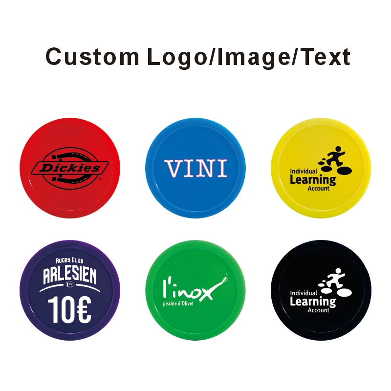 

1000 PCS 36mm Custom Plastic Chips Game Token Personalized Logo and Text Put Image or Design on a Chip