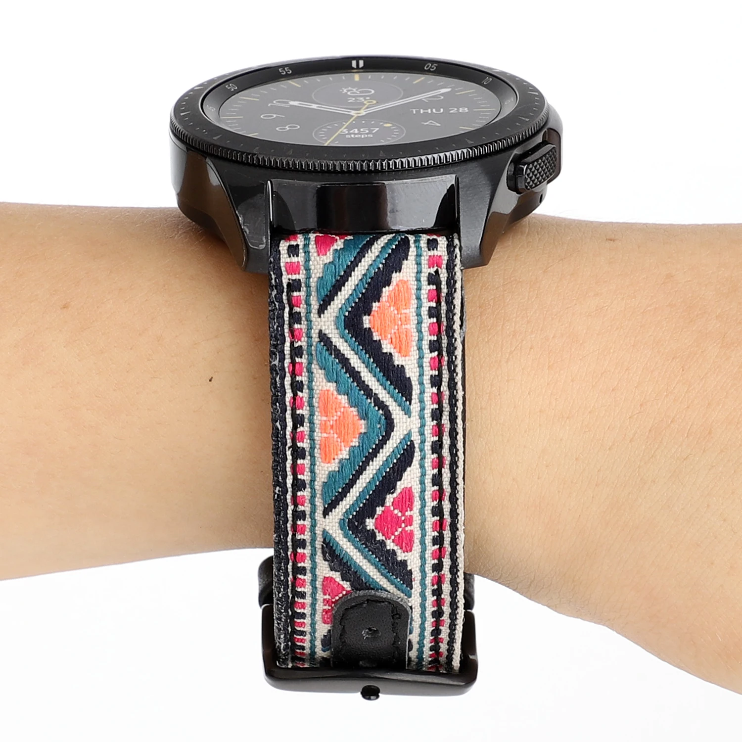 Ремешок в этническом стиле для смарт-часов, браслет из натуральной кожи, 20 мм 22 мм, для мужчин и женщин, Samsung Active