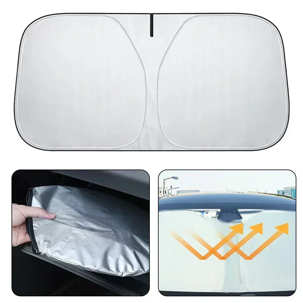 

Thermal insulation, UV protection, car sunshade, anti glare, thermal insulation folding design, windshield sunshade