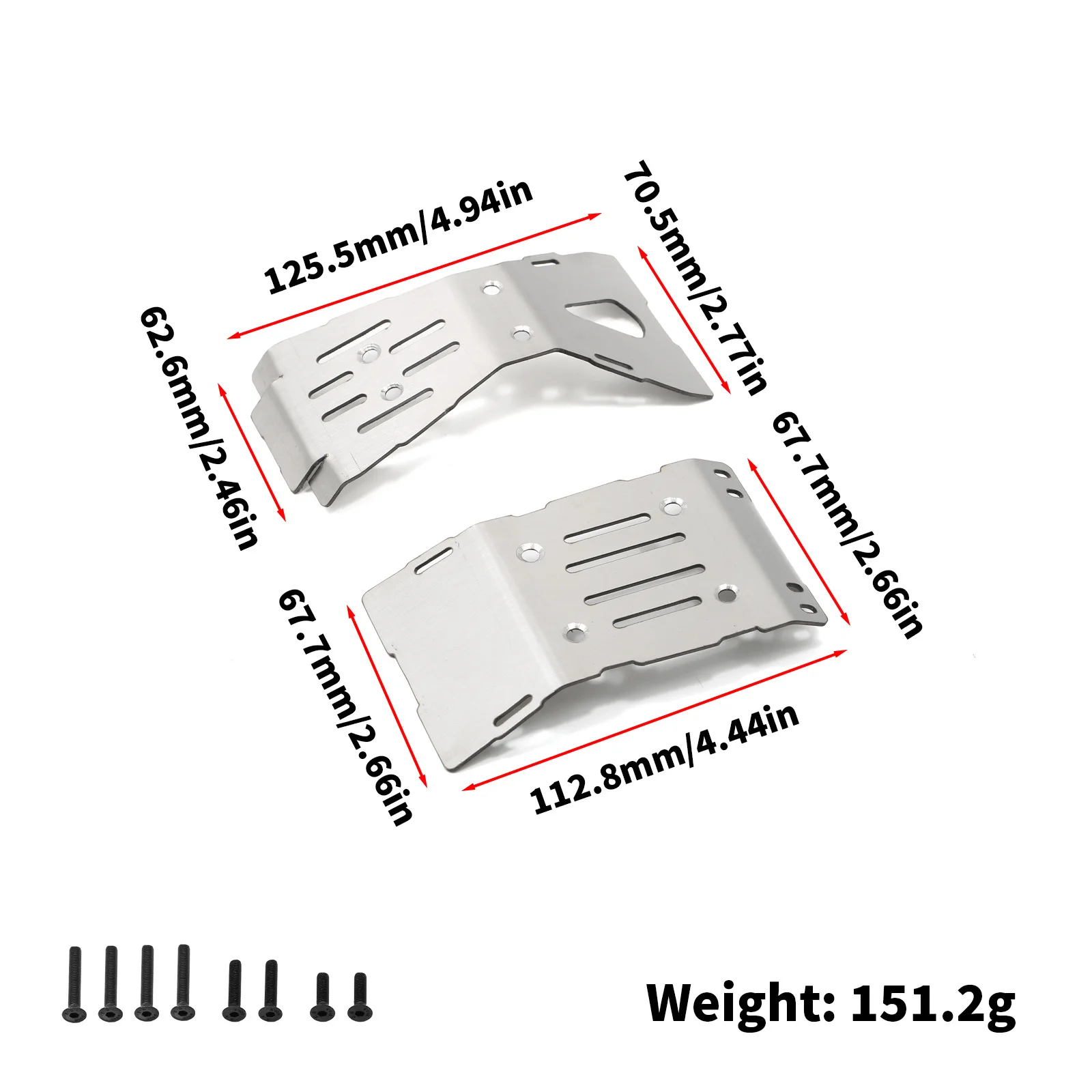 Stainless Steel Chassis Armor Guard Protector Skid Plate for ARRMA 1/10 Quake Upgrade Chassis Protection Part