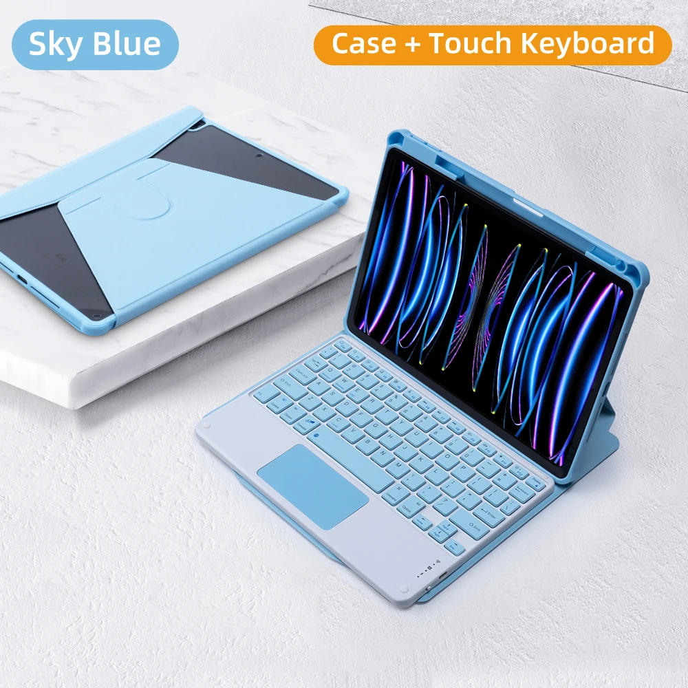 iPad用磁気キーボードケース 透明カバー 11インチ対応