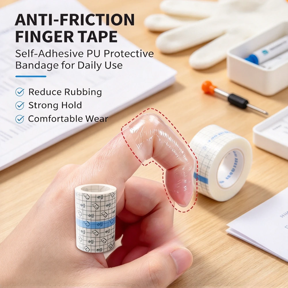 Transparent PU Self Adhesive Finger Protector Tape Bandage Portable Waterproof Antifriction Sticker For Bathing Multipurpose