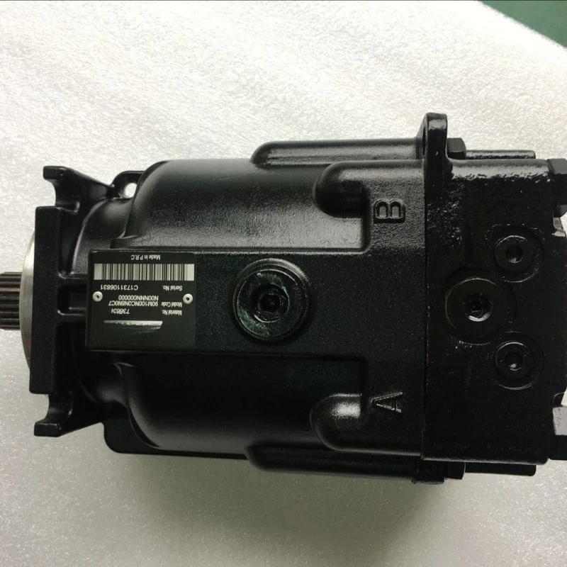 

Piston pump for concrete mixing, plunger motor