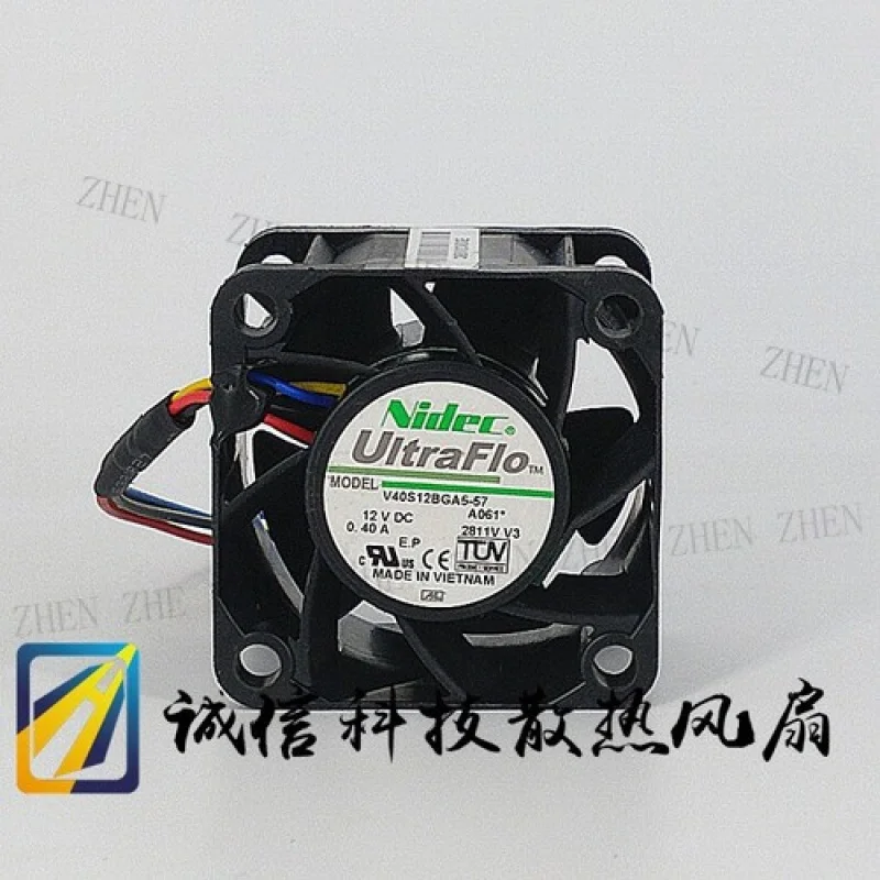 Y 4028 4CM 12V 0.40A V40S12BGA5-57 4-wire for PWM cooling fan