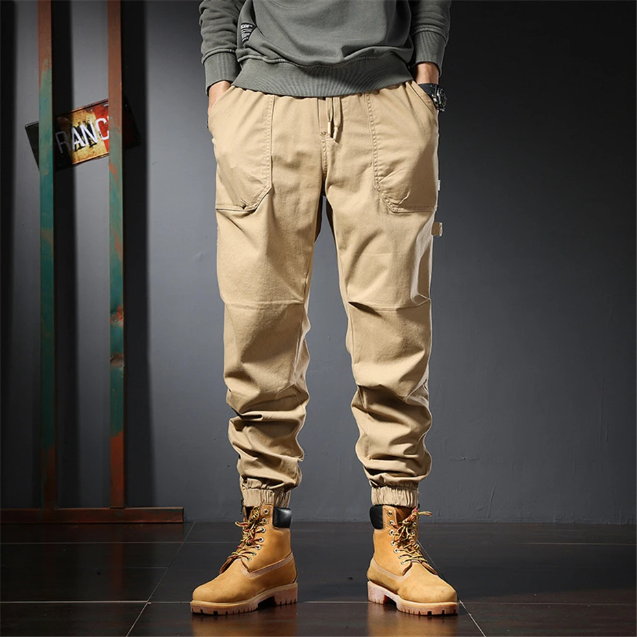 Plus Size 5XL 6XL Tactical Cargo Pants Men Fashion Casual Pants Male Multi-pocket Trousers Men Joggers Khaki Green