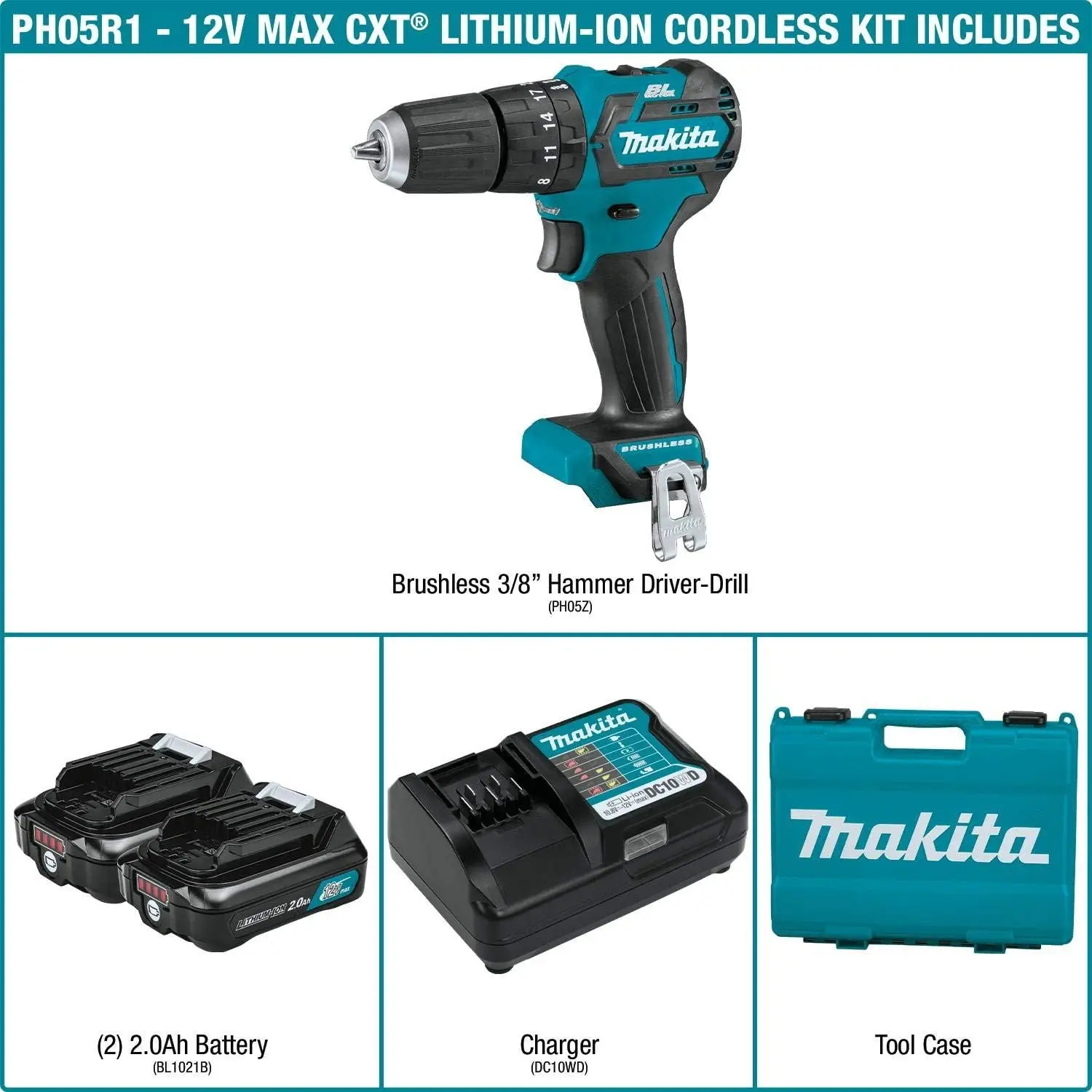 PH05R1 12V max CXT™ Lithium-Ion Brushless Cordless 3/8