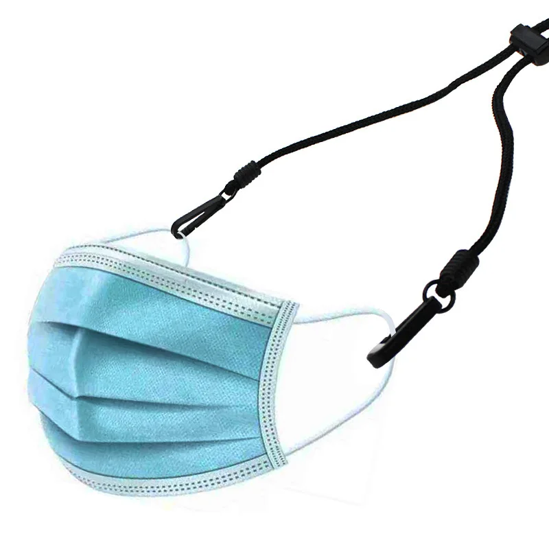 Estensore per maschera supporto per protezione dell'orecchio anti-serraggio maschera estensori per corda per orecchie fibbia di regolazione nero