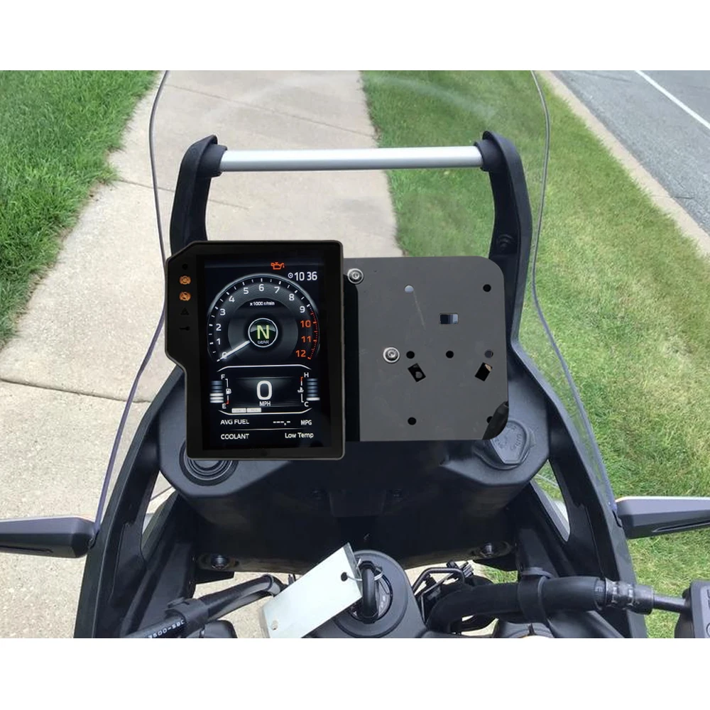 2025 جديد! حصريًا لـ Yamaha Tenere 700 2025 - طقم قاعدة لوحة القيادة لشاشة TFT المضادة للتذبذب، نظام تحديد المواقع/الهاتف/حامل كتب الطريق