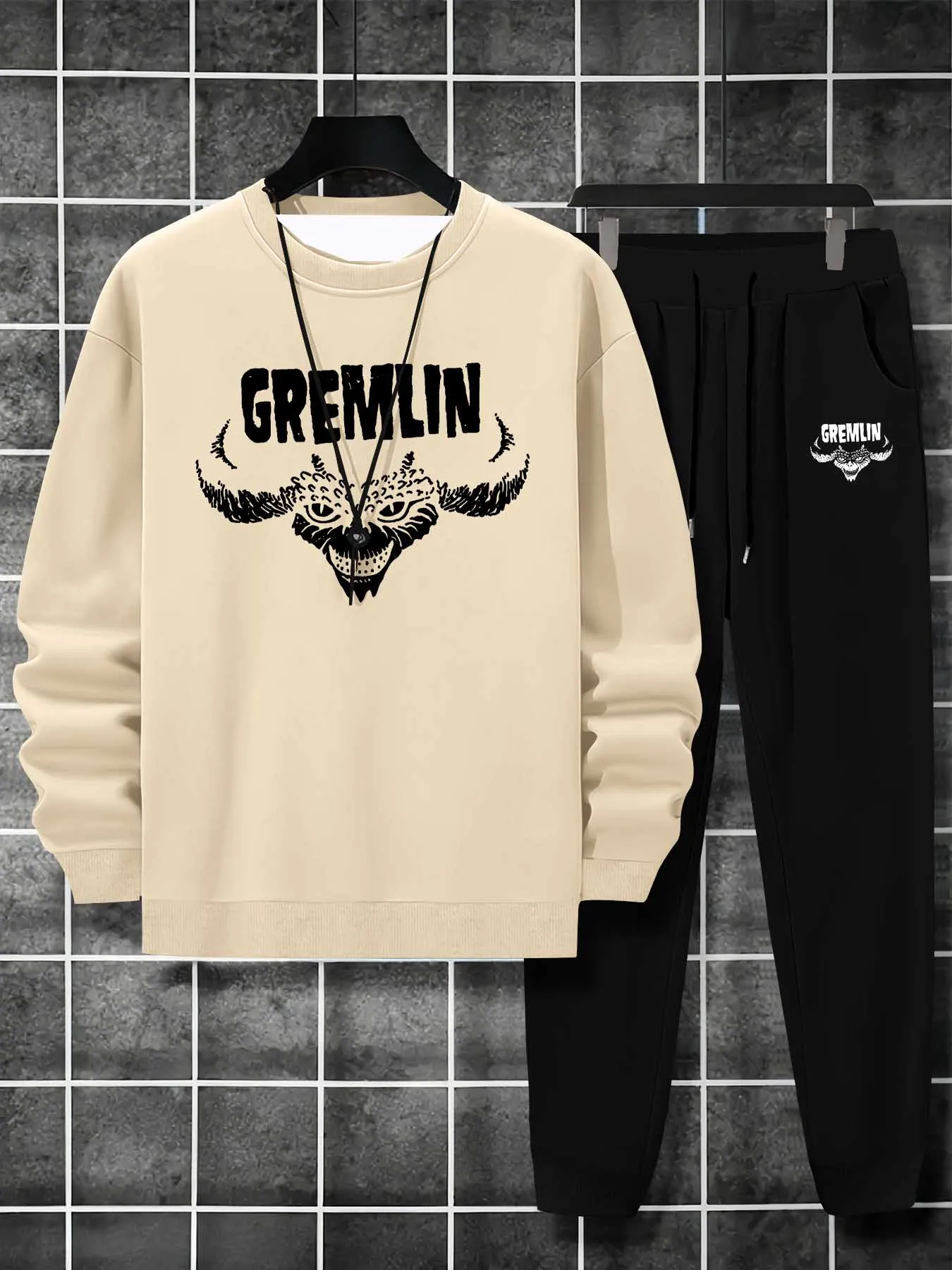 

25 Новый мужской спортивный комплект Y2K на осень/зиму с 3D-печатью феи, модный, подходит для мужчин, повседневный комплект из 2 предметов для уличного отдыха