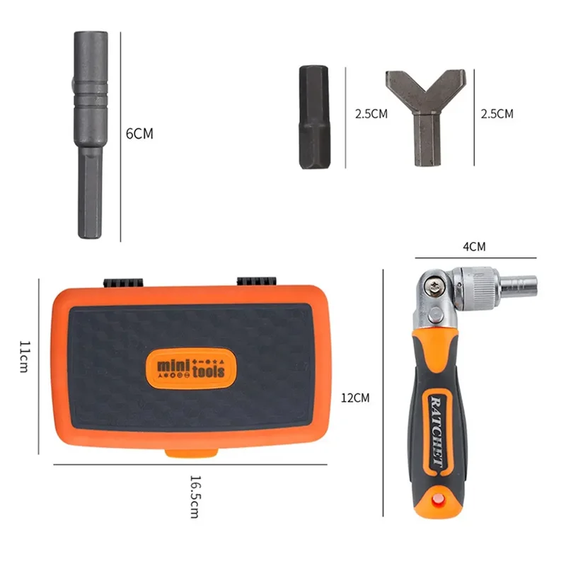 Chave de fenda catraca de precisão aa86, conjunto de 38 peças, broca com chave universal, alça ajustável de 180 graus, ferramenta manual de reparo
