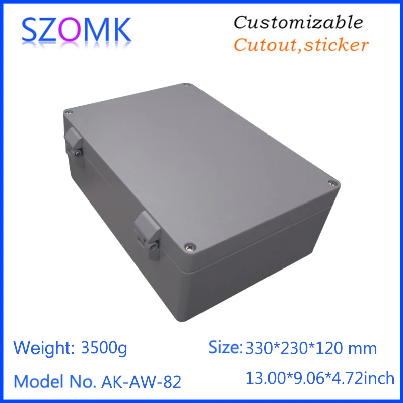 

1Piece 330*230*120mm large hinged aluminum die casting waterproof electrical enclosure controller box