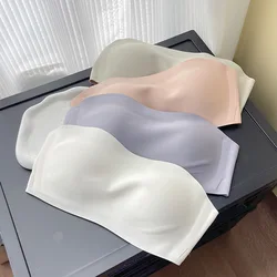 Summer Women's Bra strapless Invisible Bralette Non-Slip Women's Underwear Thin Wireless Padded Bras Tube Top Female Lingerie