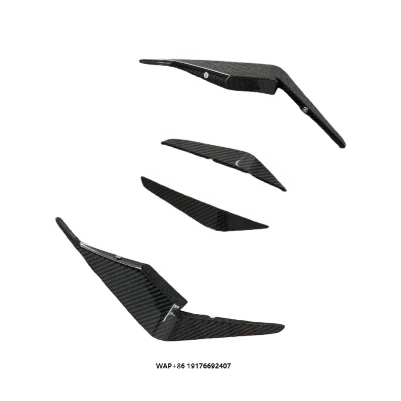 

For R8 2019-2023 Upgrade GT RWD Style Dry Carbon Fiber Front Bumper Canard wings Front Bumper air Knife Font Bumper Spoon