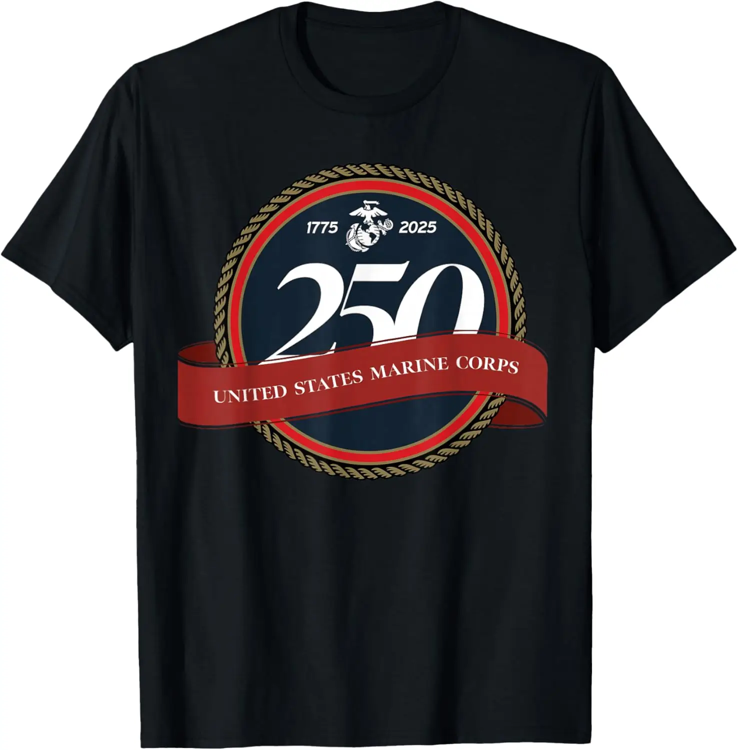US Marine Corps 250th Birthday Seal T-Shirt 100% Cotton O-Neck Short Sleeve Summer Casual Mens T-shirt Streetwear