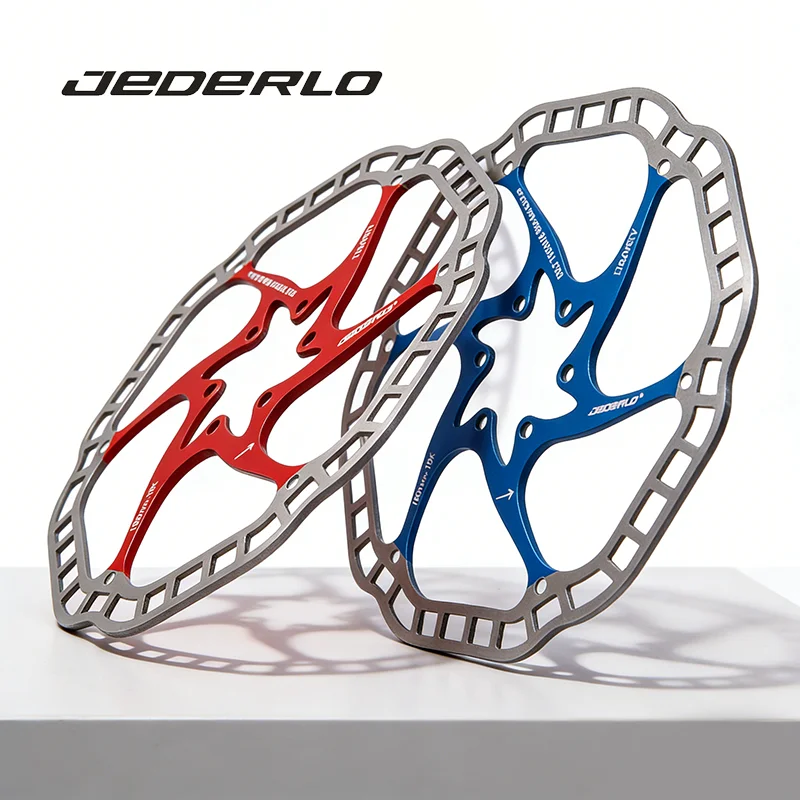 AliExpress NONE JEDERLO Bike Brake Rotor 160MM 180MM Ultralight Stainless Steel Six Pin Brake Disc Colorful Heat- dissipation Disc MTB Parts