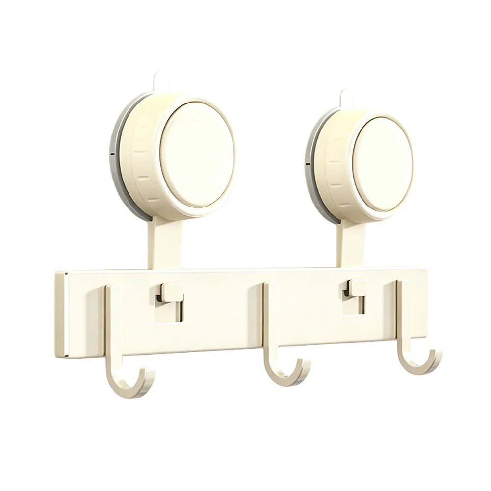 Reusable Suction Cup Coat Rack Wall Mount with Dual Hooks for Bathroom Kitchen Mirror Glass Door Towel Storage