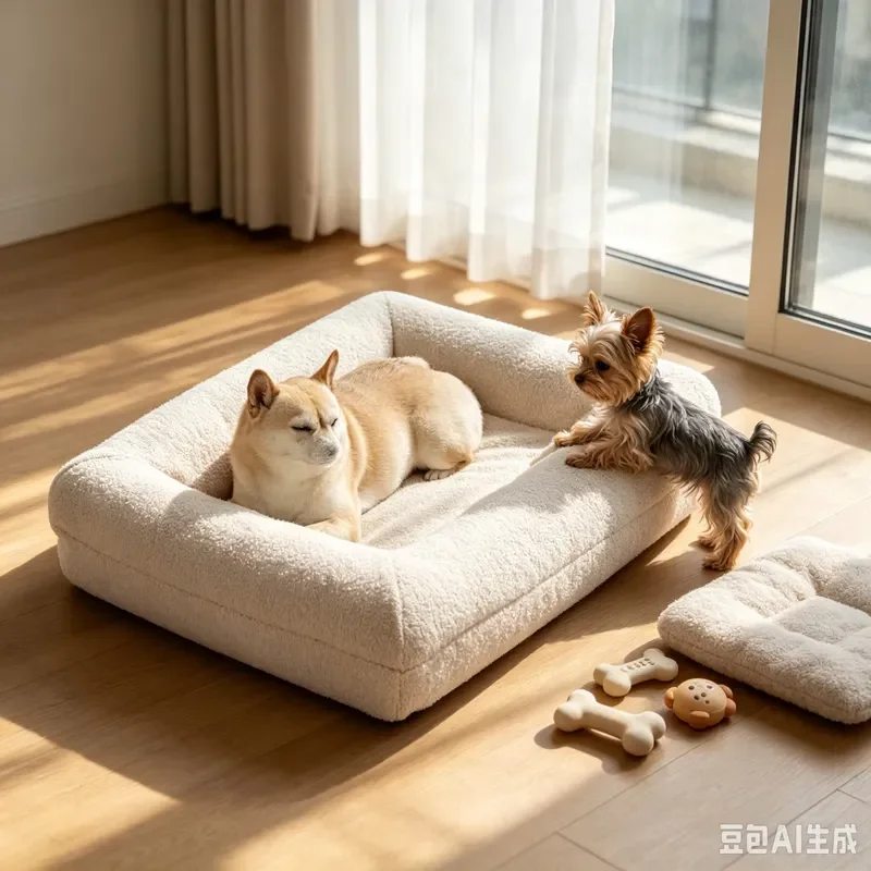 Custom Orthopedic Dog Bed Memory Foam Soft Round Pet Cushion Removable Cover Non Slip Base for Cats and Dogs Comfortable