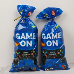 50Pcs Video Game on Theme Biscuit Popcorn Candy Bags GamePad Gift Packing Bag for Kids Boy Birthday Game Night Party Decoration