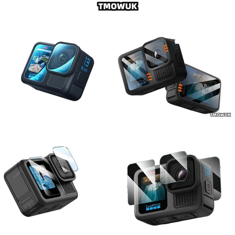 

For GoPro Hero 13 Anti Glare Full Coverage Screen Protector - Tempered Glass 9H Scratch Resistant Kit