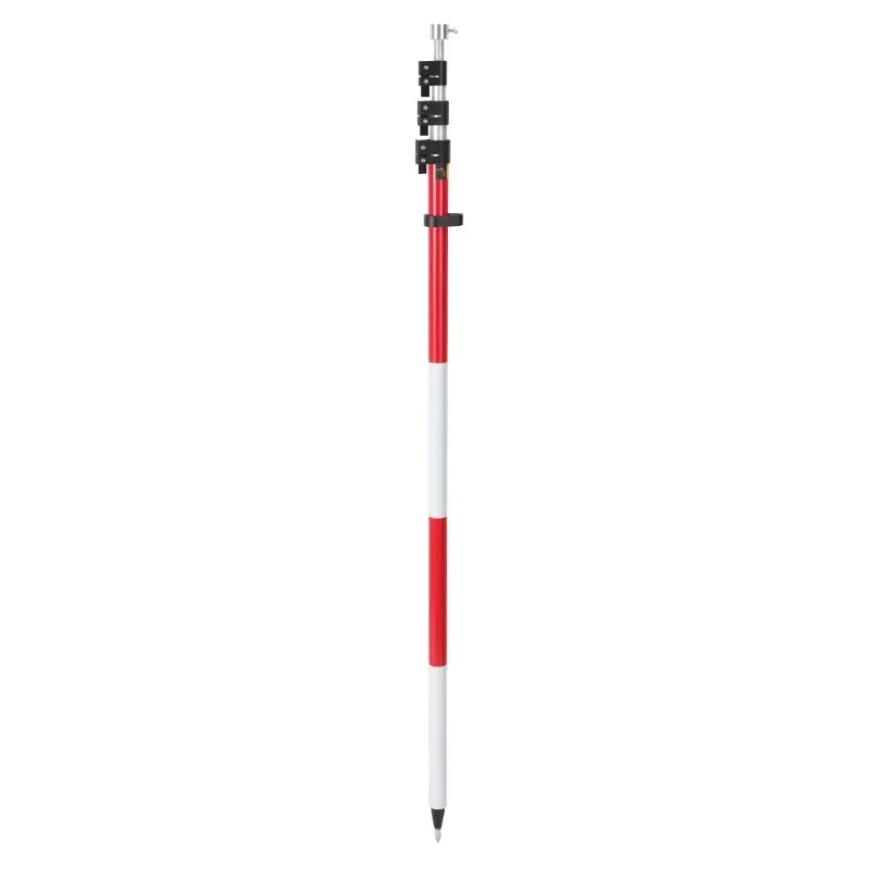 3.6m 4.6m 5.2m Aluminum Telescopic Surveying Prism Pole, Quick high accuracy,Measuring accessories survey and draw