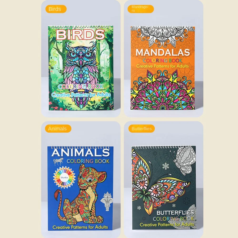 Mandala/Vogels/Vlinder/Dier Kinderen Kleurboek 20 Prachtige Foto's Enkelzijdig Aquarel Boek Dikker Papier