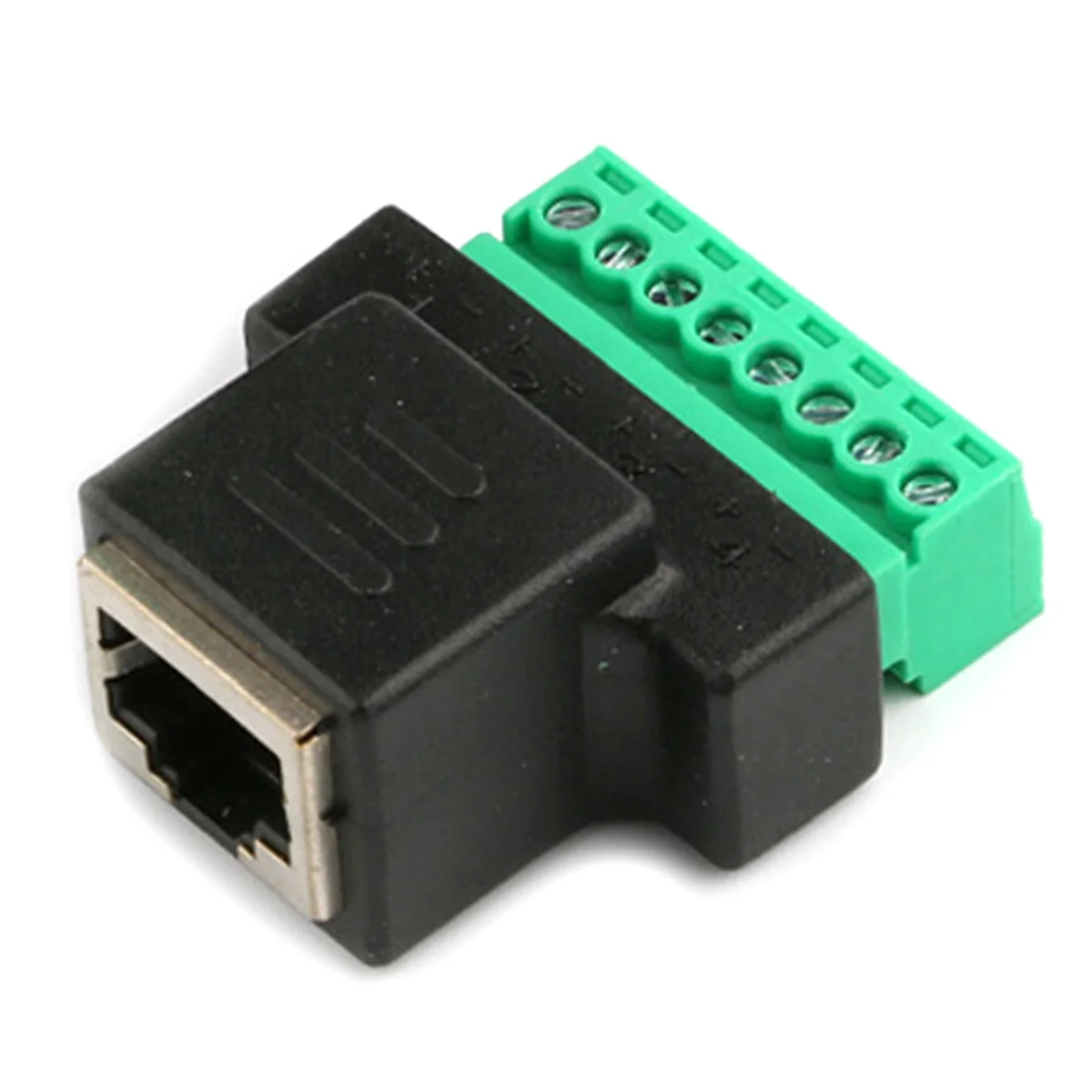 Durable RJ45 hembra a conector de 8 pines con terminal de tornillo