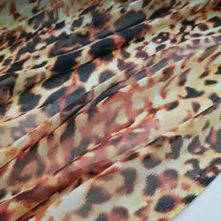 Na wyprzedaży 100% prawdziwa jedwabna tkanina lampart żorżeta jedwab DIY materiał do szycia