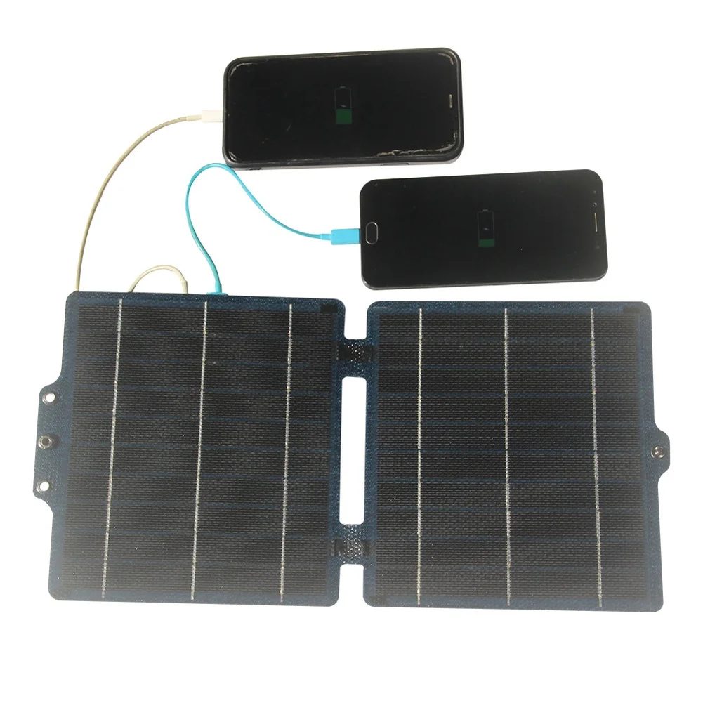 10W Foldable Solar Panel with ETFE Lamination and IPX6 Waterproof Rating for Backpacking Travel and Off-Grid Use