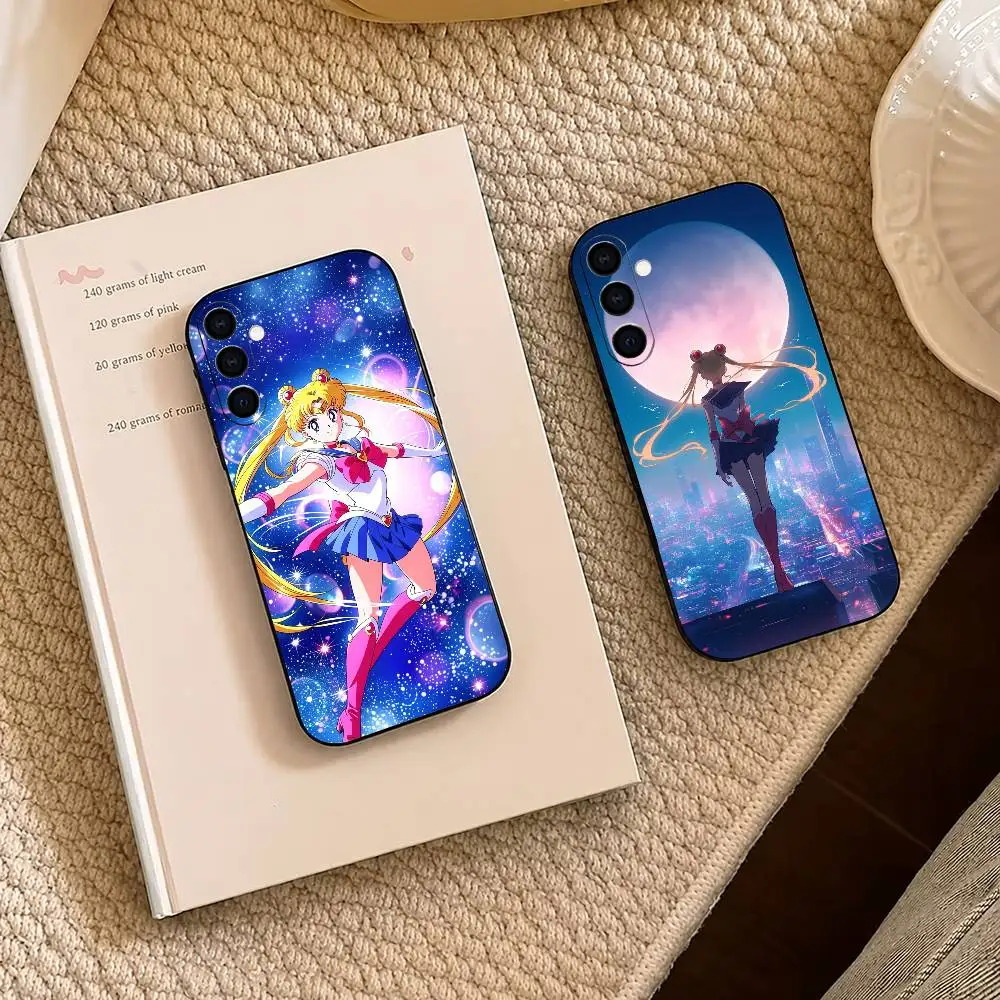 Sailor Moon Princess Serenity Phone Case For Samsung A73 20,21s,22,31,32,52,53,72 Soft Black Shell