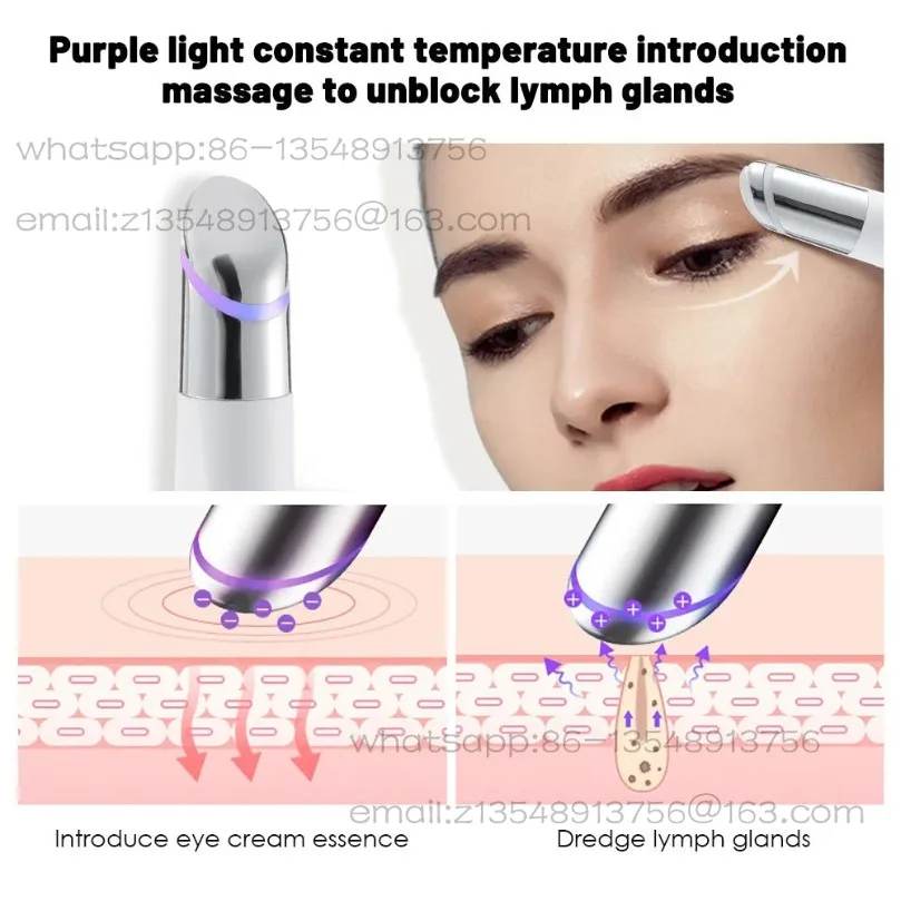 Hot compress eye beauty instrument Red blue light eye massage Lifting beauty instrument